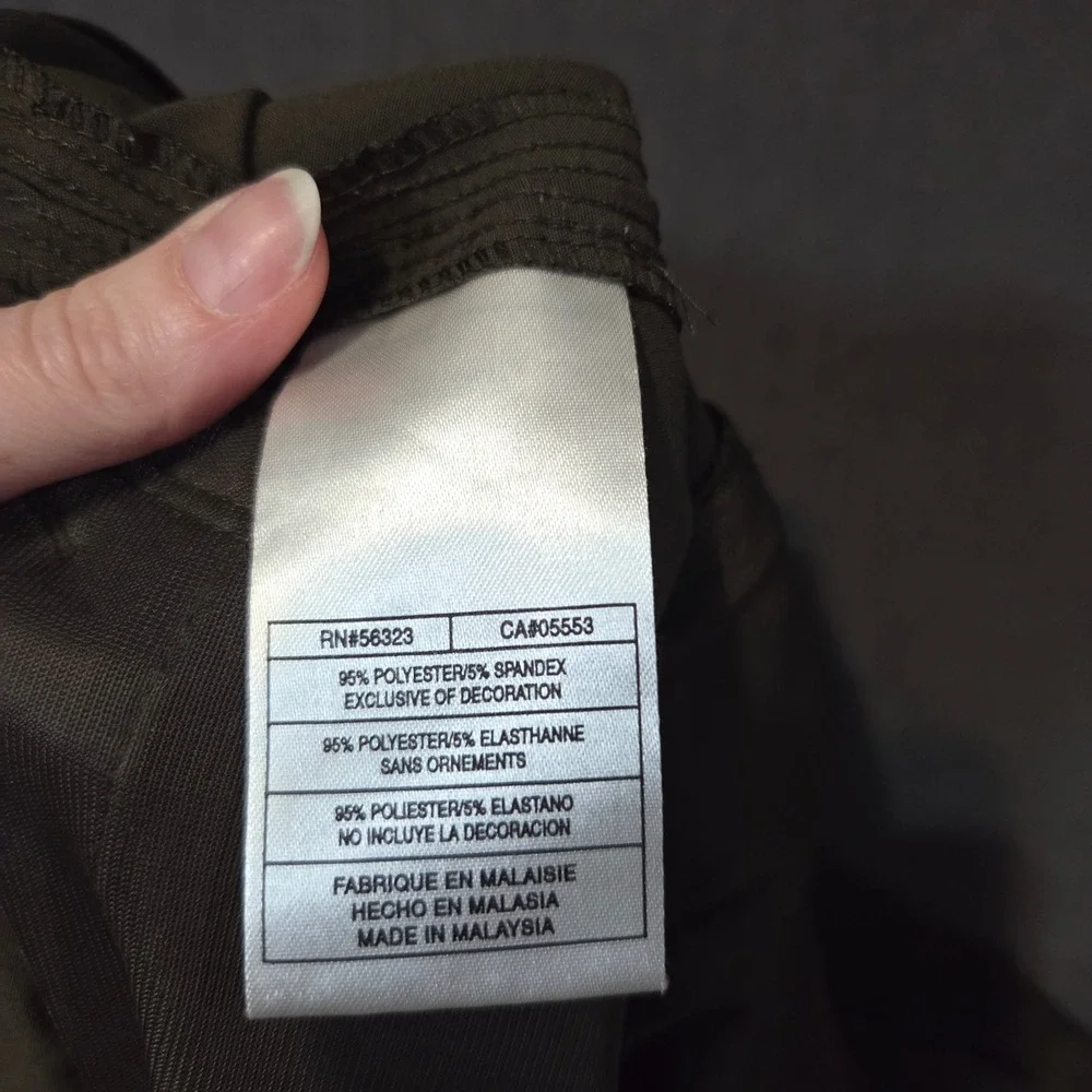 Nike Hiking Pants Womens XL Olive Green Fit Dry Belted Outdoor Trousers